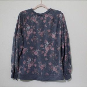 Knox Rose Sweaters - Knox Rose Floral Print Crewneck Gray - L Knox Rose Sweaters - Knox Rose Floral Print Crewneck Gray - L